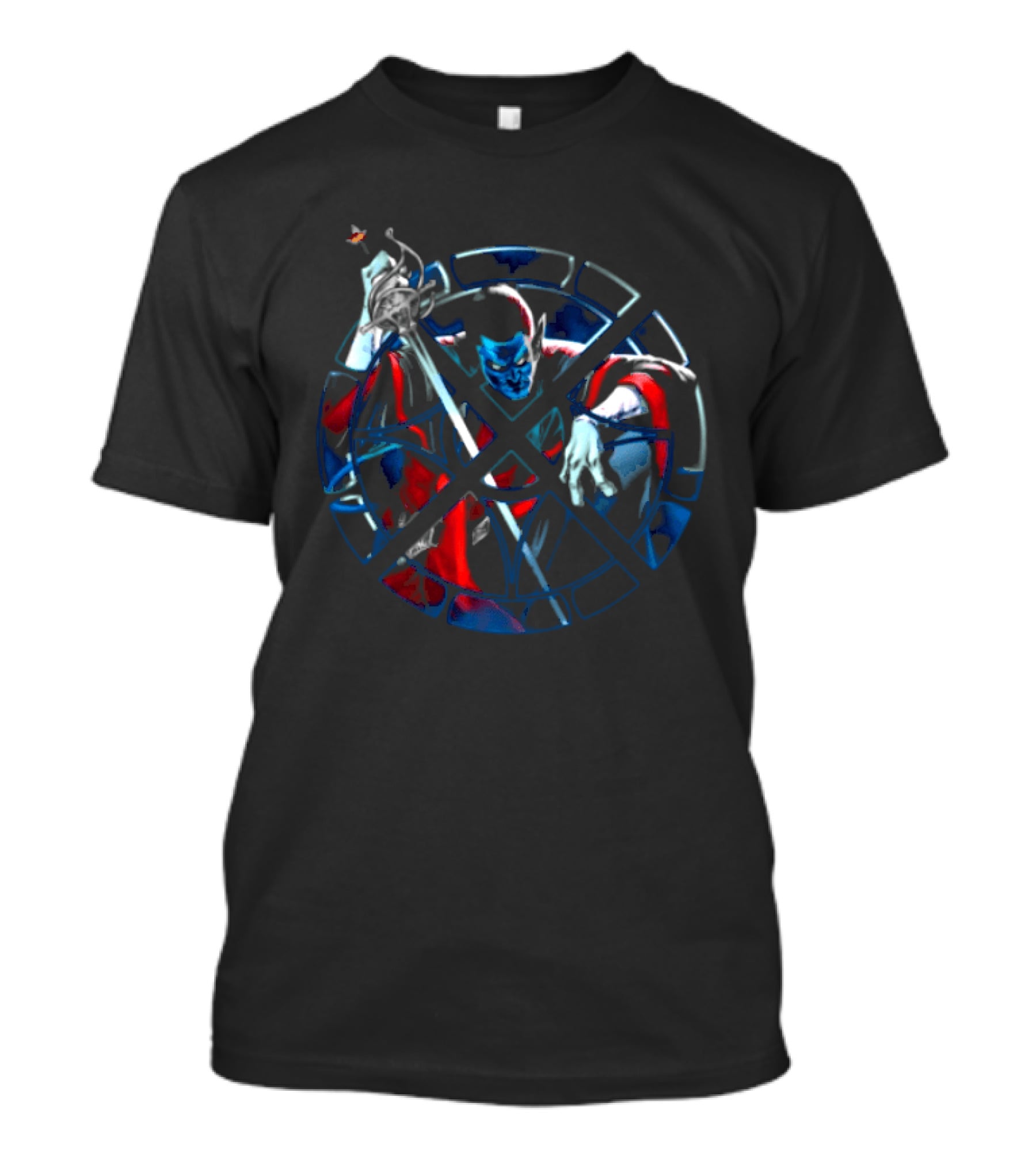 Vzn Shop Nightcrawler X Men Heroic Blue And Red Adventure T-Shirt
