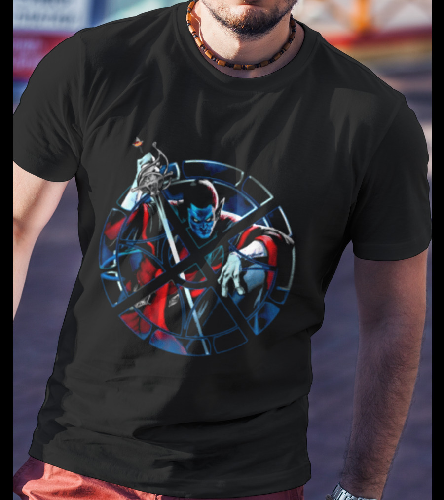 Vzn Shop Nightcrawler X Men Heroic Blue And Red Adventure T-Shirt