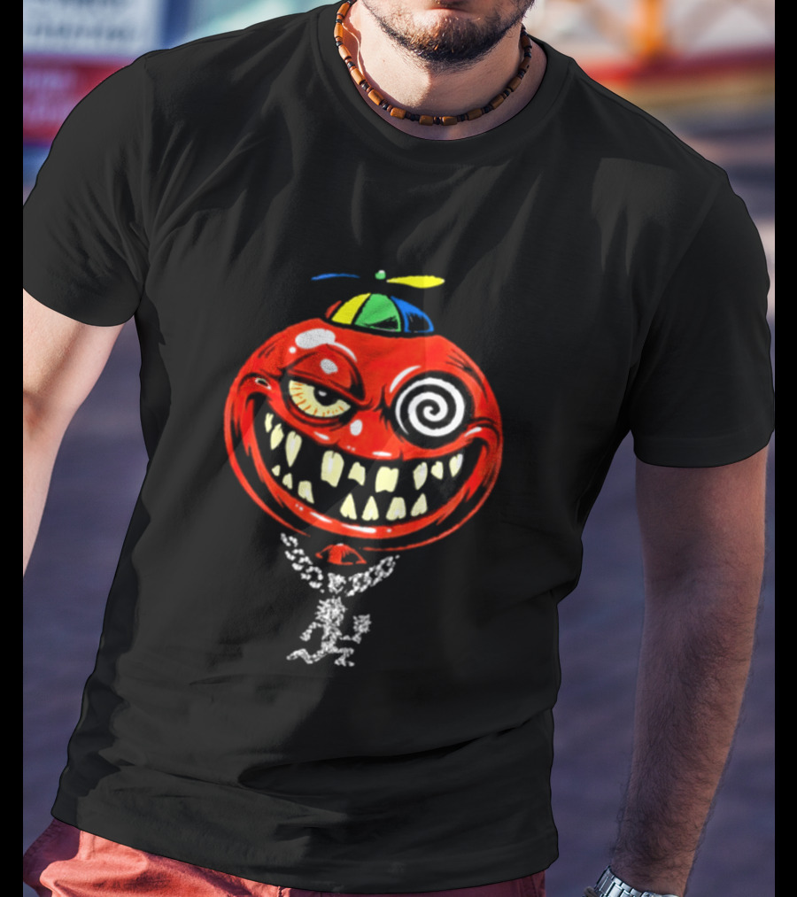 Wakko Exotics Store Bizerker 187 Spiral Hat Grinning Necklace T-Shirt