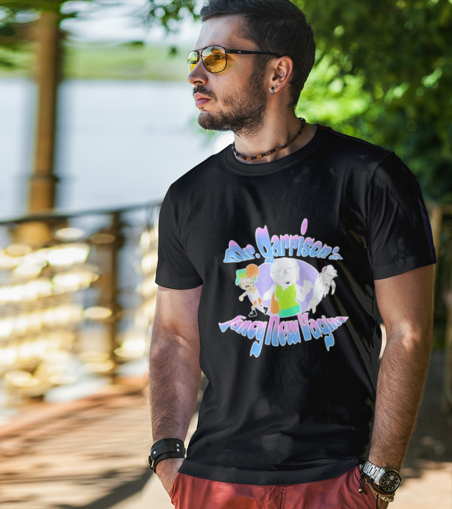 Mr Garrison's Fancy New Vagina South Park Basketball Cartoon Characters T-Shirt