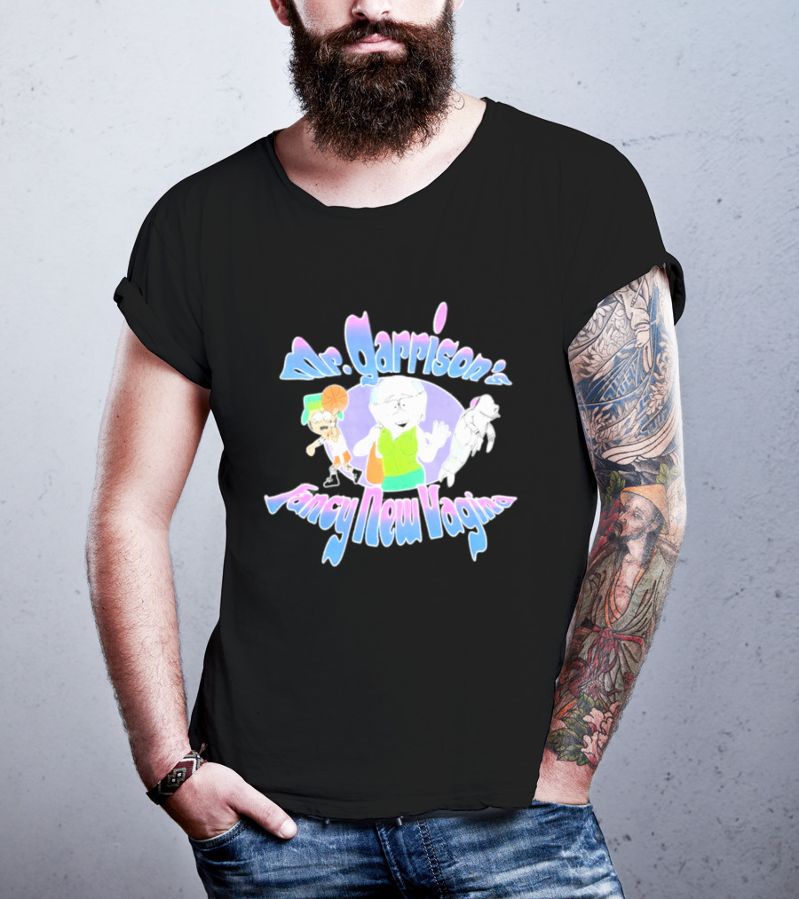 Mr Garrison's Fancy New Vagina South Park Basketball Cartoon Characters T-Shirt