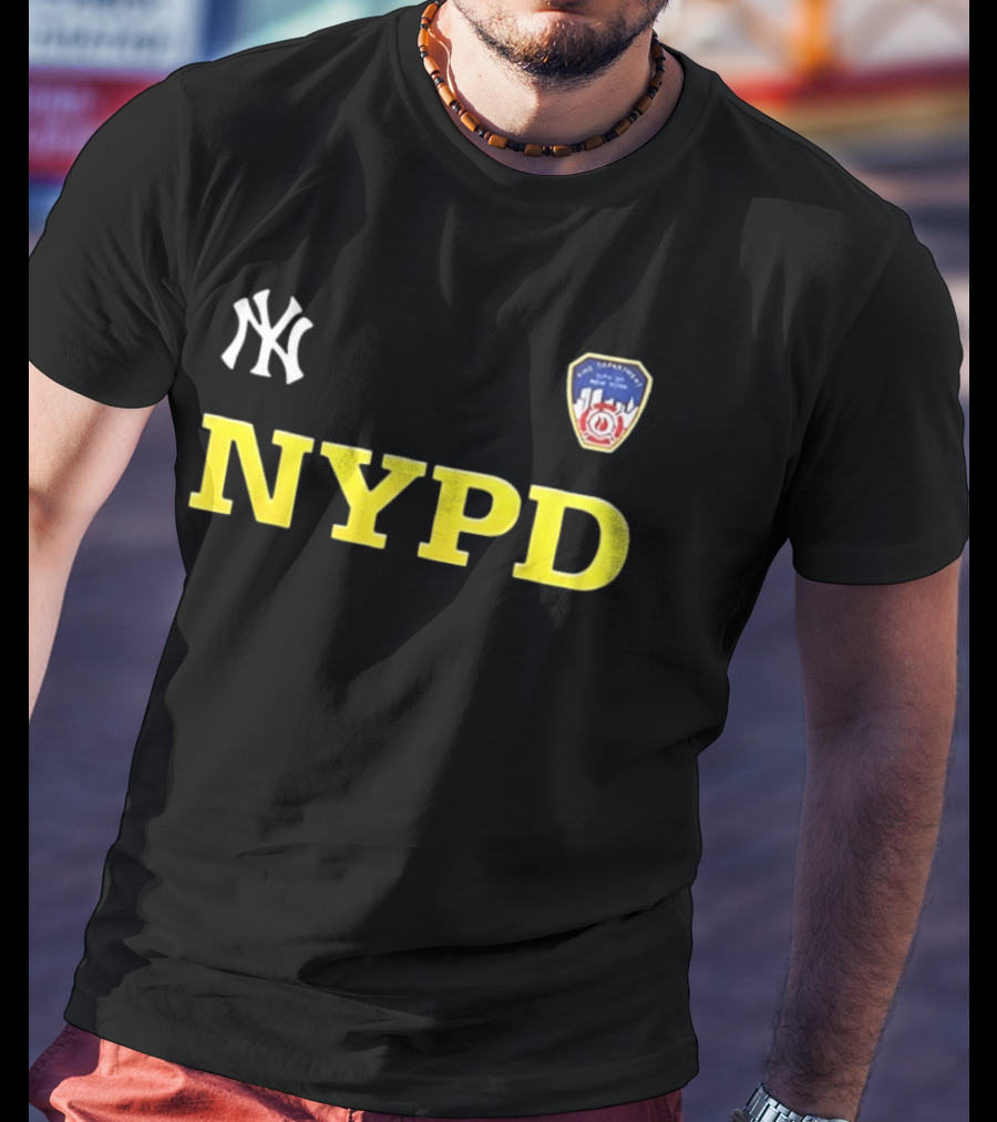 NYPD New York Yankees 2026 25th Anniversary 9 11 We Will Never Forget Remember Honor Unite 2 Sided T-Shirt