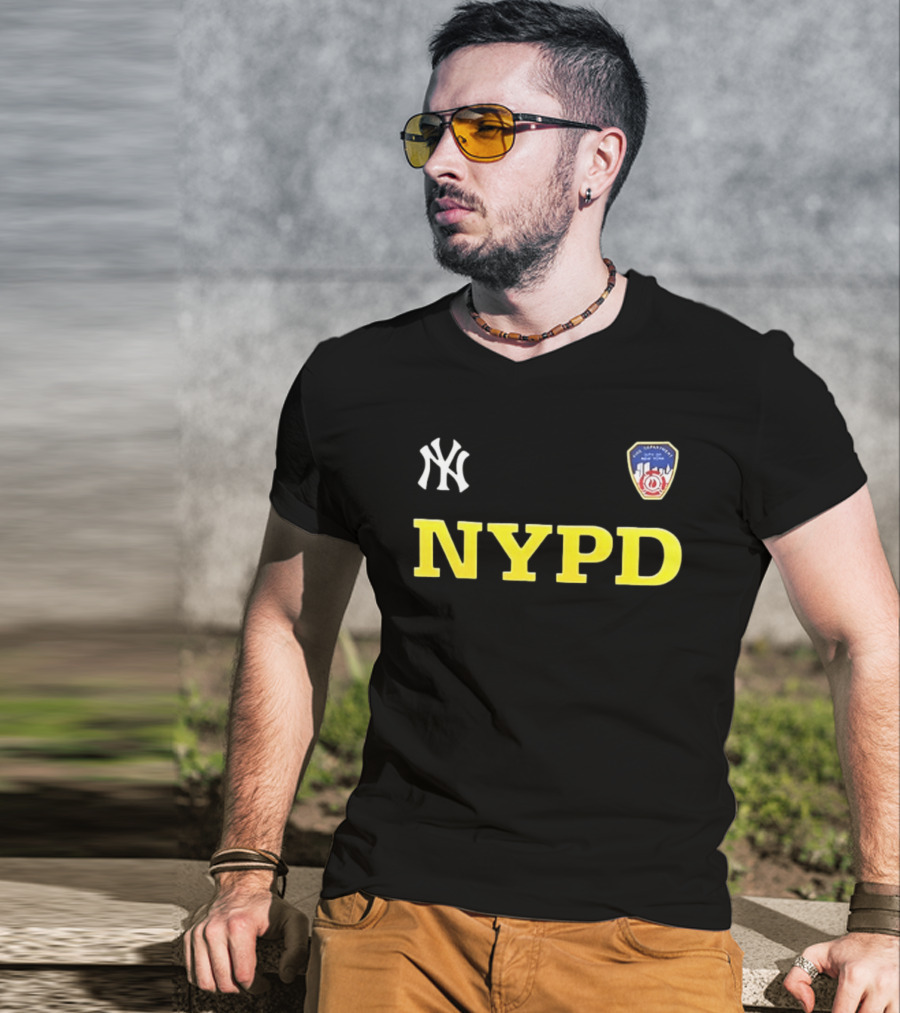 NYPD New York Yankees 2026 25th Anniversary 9 11 We Will Never Forget Remember Honor Unite 2 Sided T-Shirt