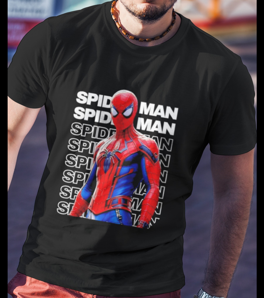 Spider Man Marvel Superhero Peter Parker Iconic Costume Vibrant Heroic T-Shirt
