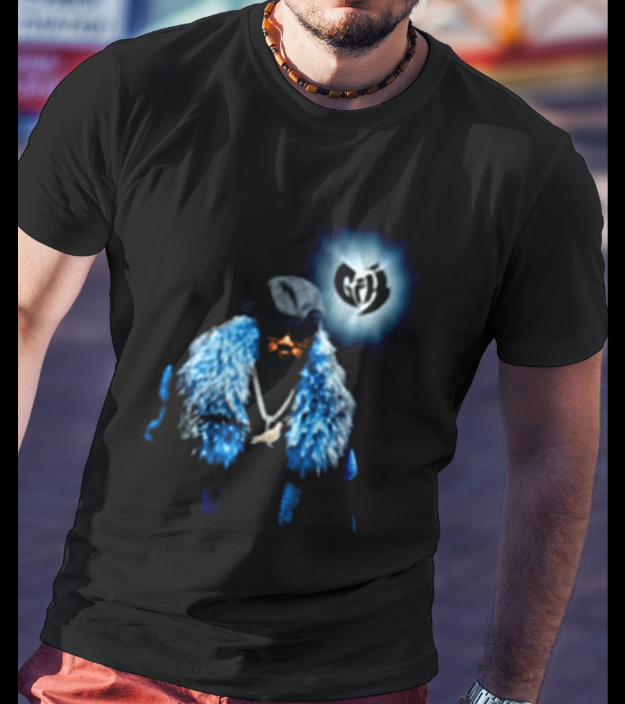 Staple Pigeon Store Staple X Ghostface Killah Collaboration With Wu Tang Clan Influence And Iconic Blue Fur Coat T-Shirt