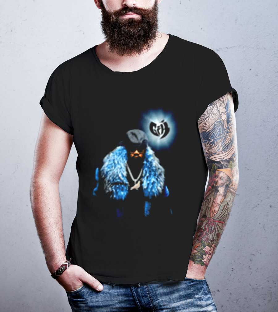 Staple Pigeon Store Staple X Ghostface Killah Collaboration With Wu Tang Clan Influence And Iconic Blue Fur Coat T-Shirt