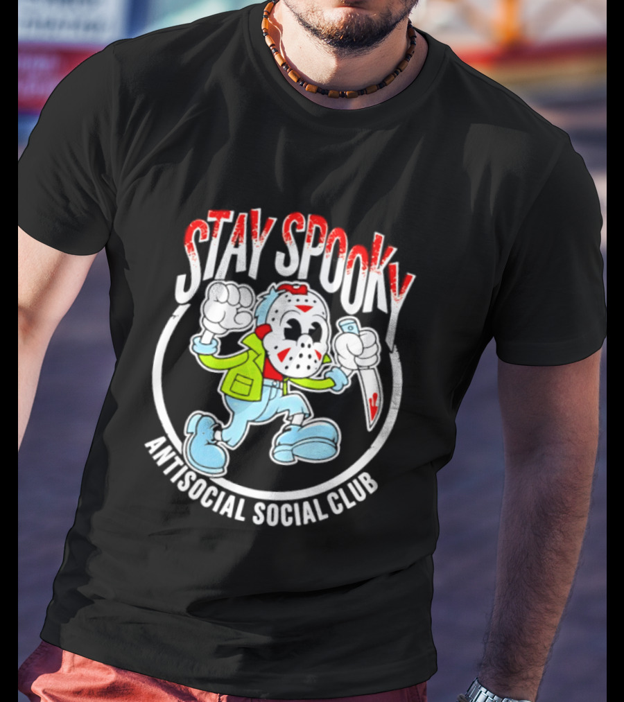 Stay Spooky Antisocial Social Club Jason Voorhees Halloween T-Shirt