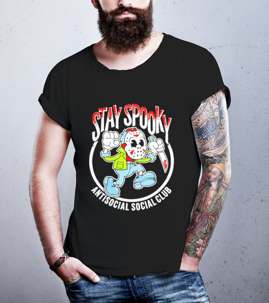 Stay Spooky Antisocial Social Club Jason Voorhees Halloween T-Shirt