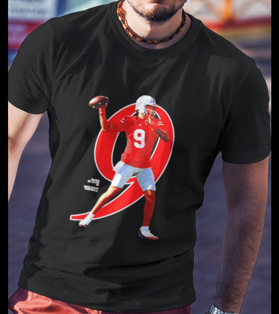 Ohio State Buckeyes Tavien St. Clair 9 NCAA Football Breakthrough Player T-Shirt