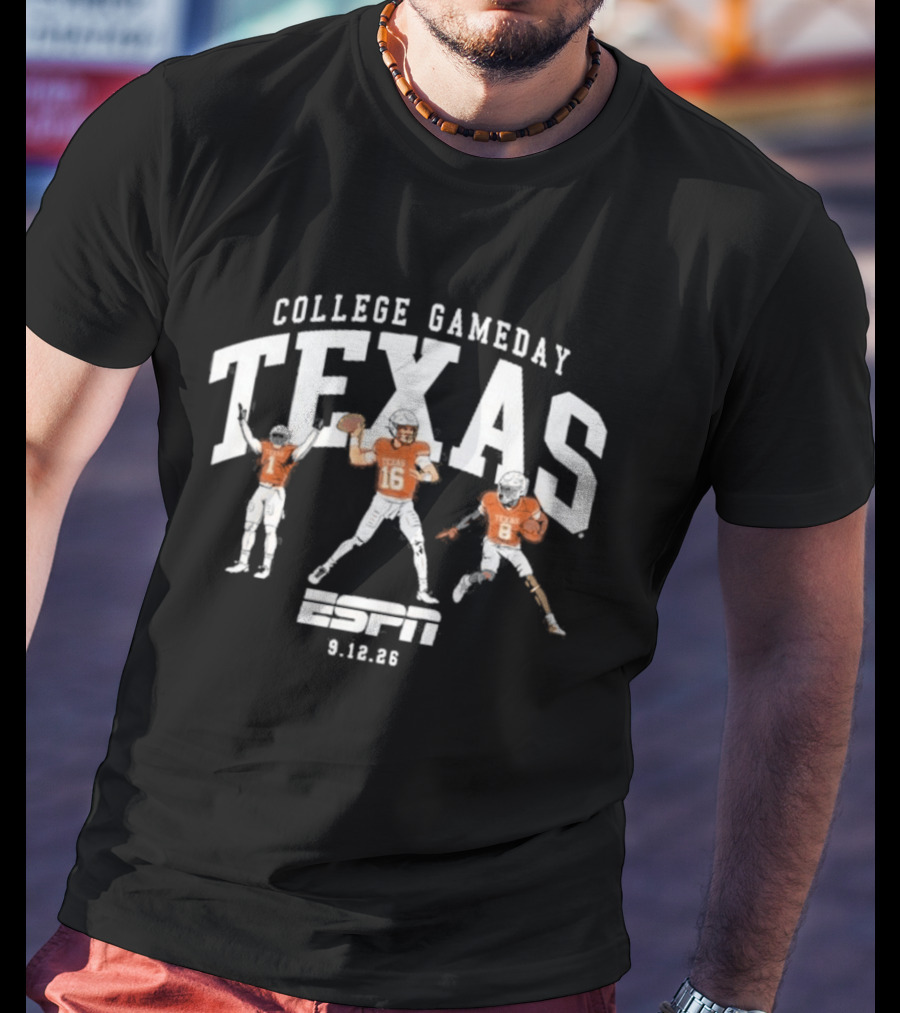 Texas College Gameday September 12 ESPN Football 2026 T-Shirt