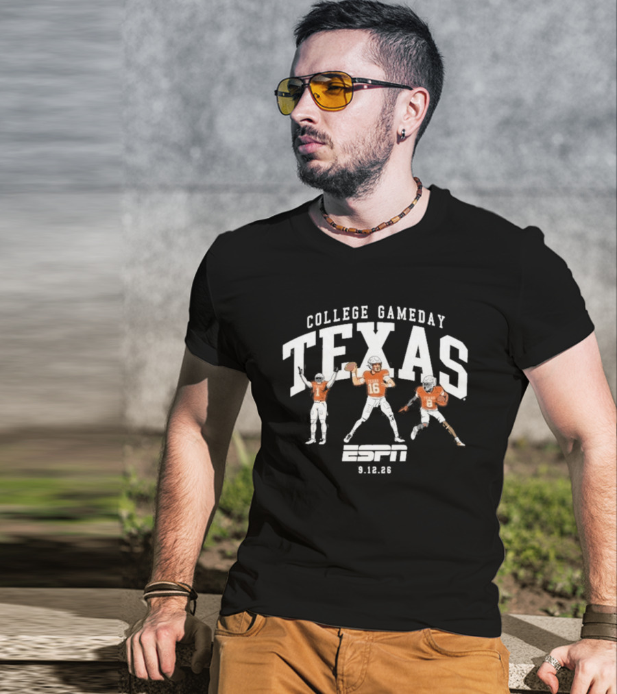 Texas College Gameday September 12 ESPN Football 2026 T-Shirt