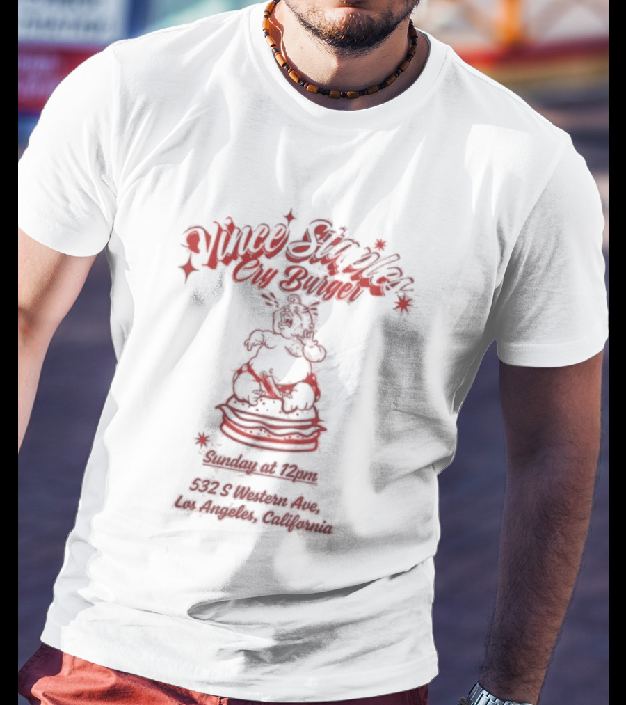 Vince Staples Cry Burger 2023 Sunday Event Los Angeles Alhambra Place T-Shirt