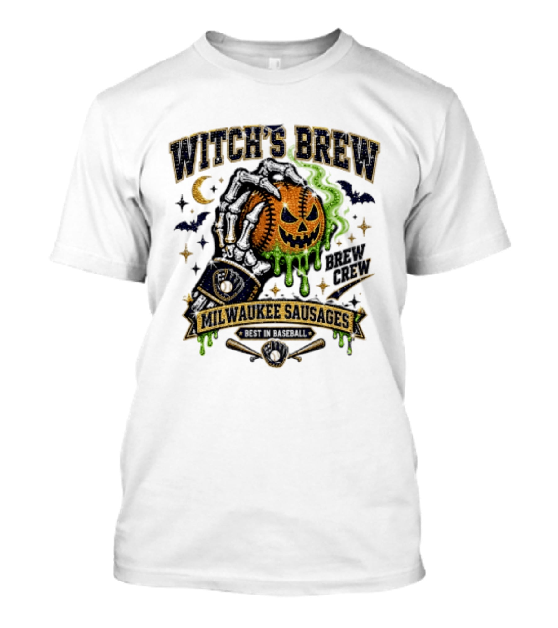 Witch's Brew Milwaukee Sausages Brew Crew Best In Baseball Halloween 2026 T-Shirt