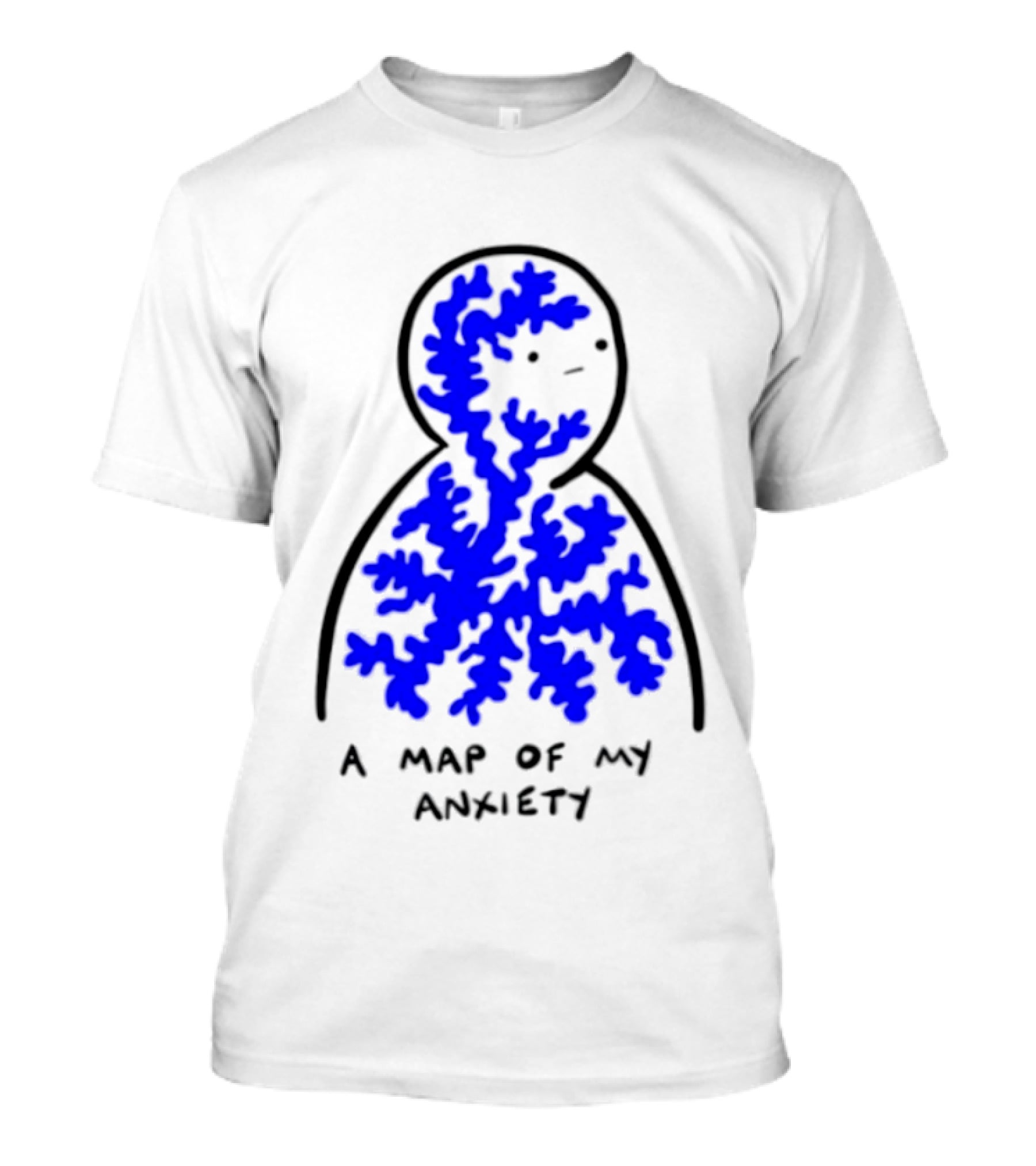 A Map Of My Anxiety Mental Health Awareness T-Shirt
