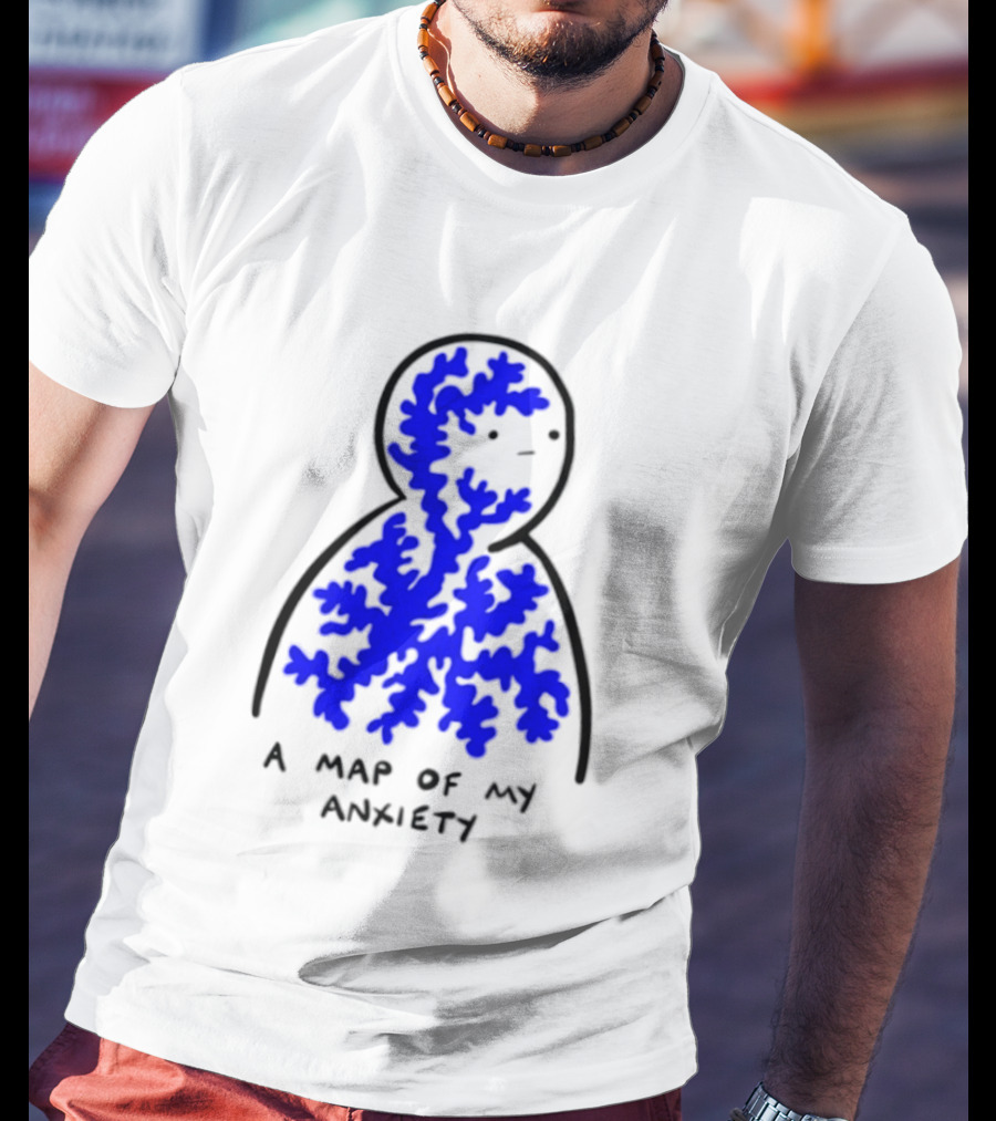 A Map Of My Anxiety Mental Health Awareness T-Shirt
