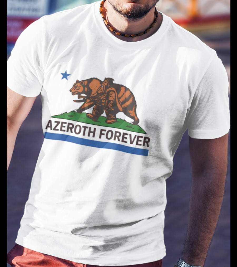 Azeroth Forever Smokey Bear Parody Walking Wilderness Hero T-Shirt