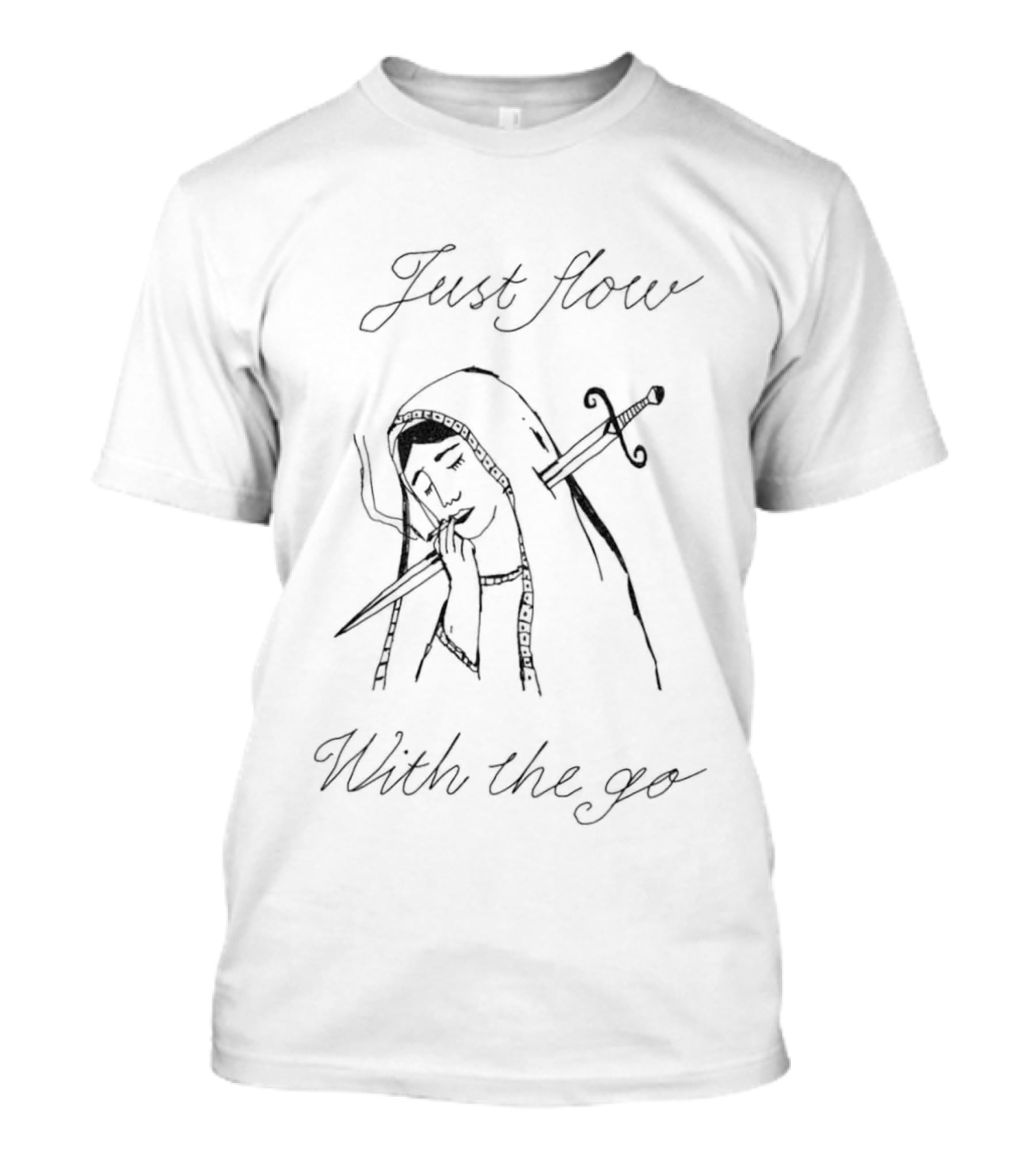 Just Flow With The Go Virgin Mary Dagger T-Shirt