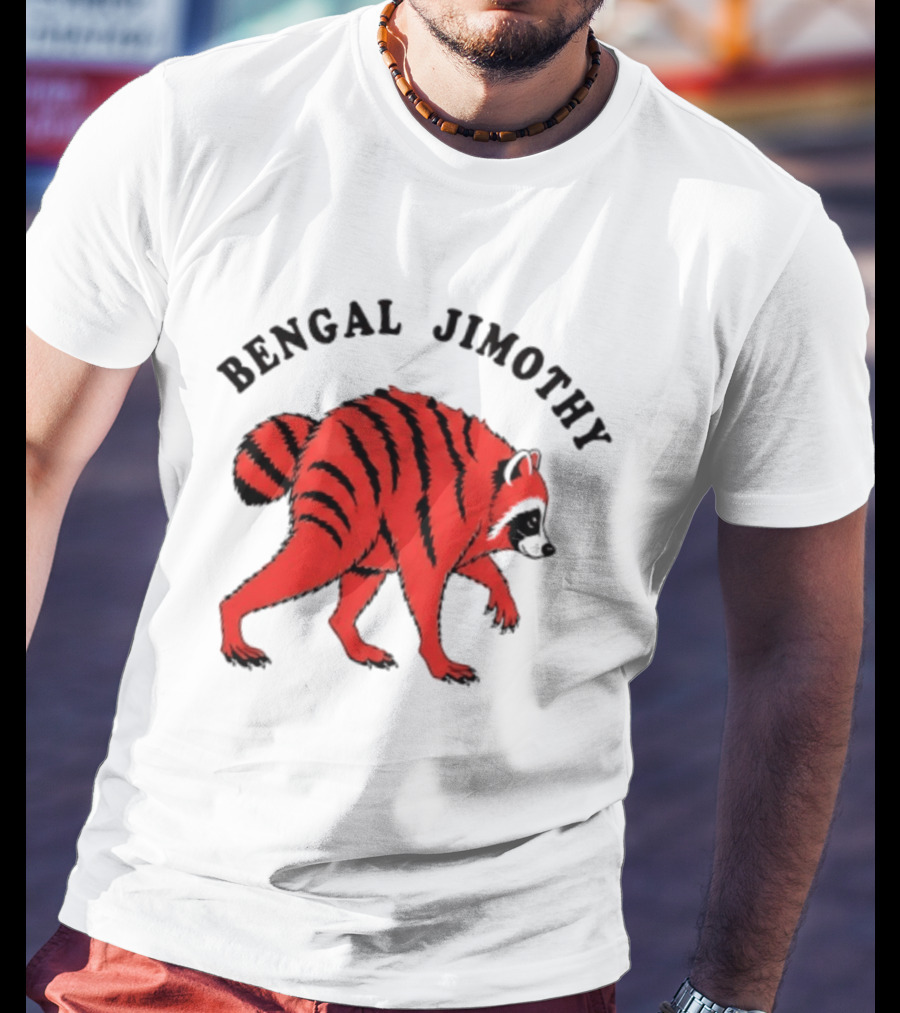 Cincinnati Bengals Bengal Jimothy Cartoon Raccoon T-Shirt