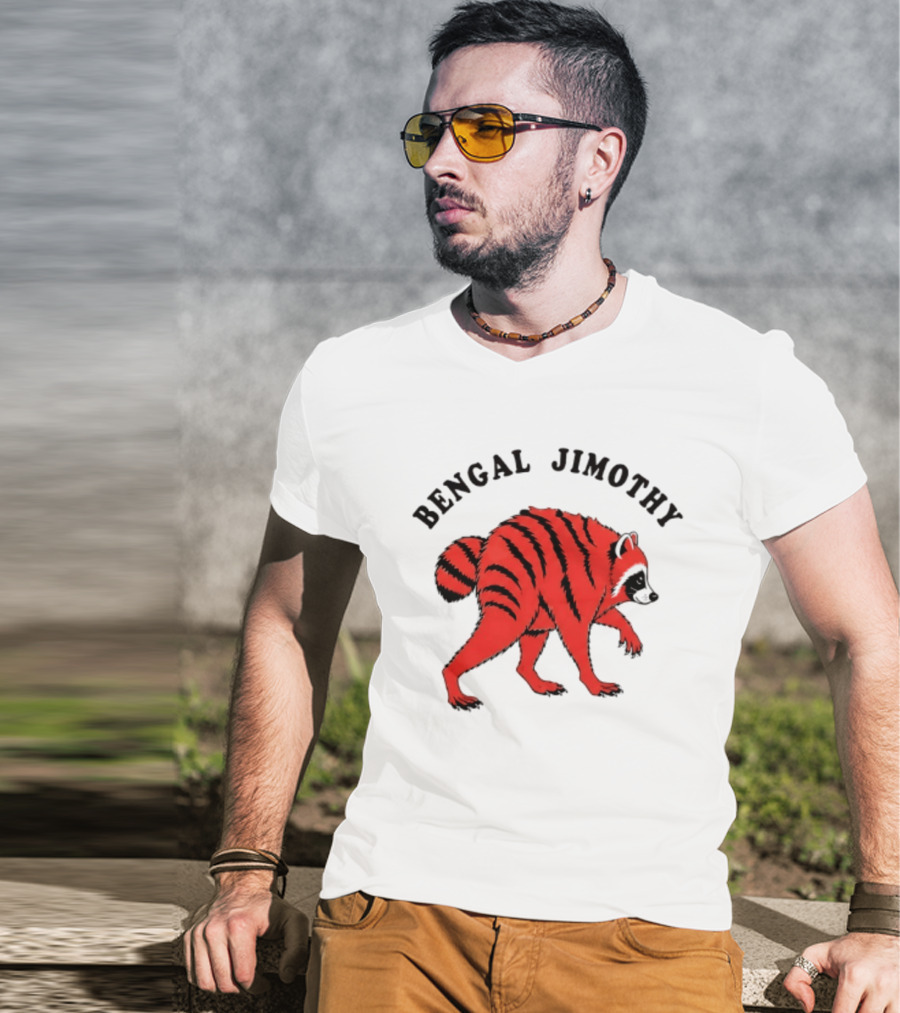 Cincinnati Bengals Bengal Jimothy Cartoon Raccoon T-Shirt
