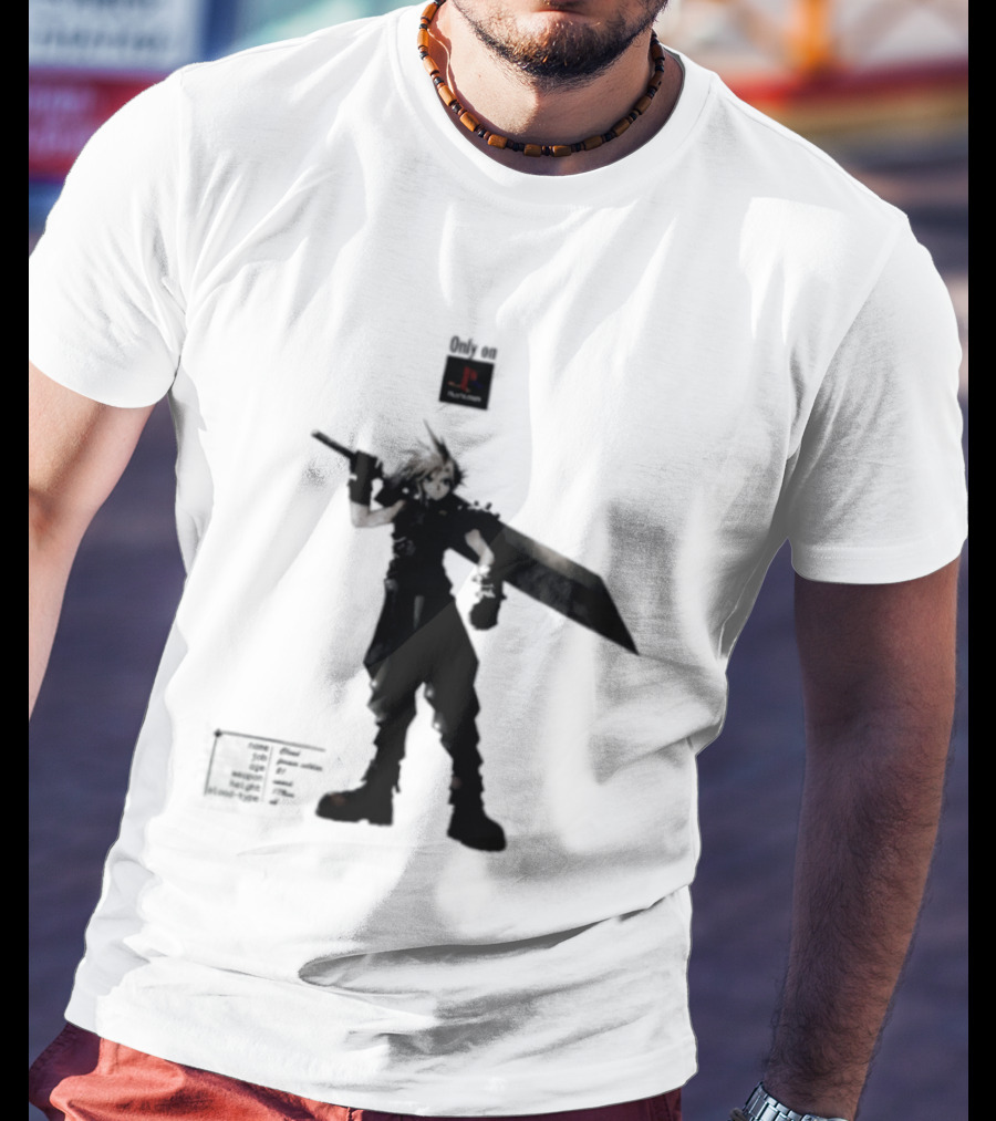 Cloud Strife Final Fantasy VII PlayStation T-Shirt