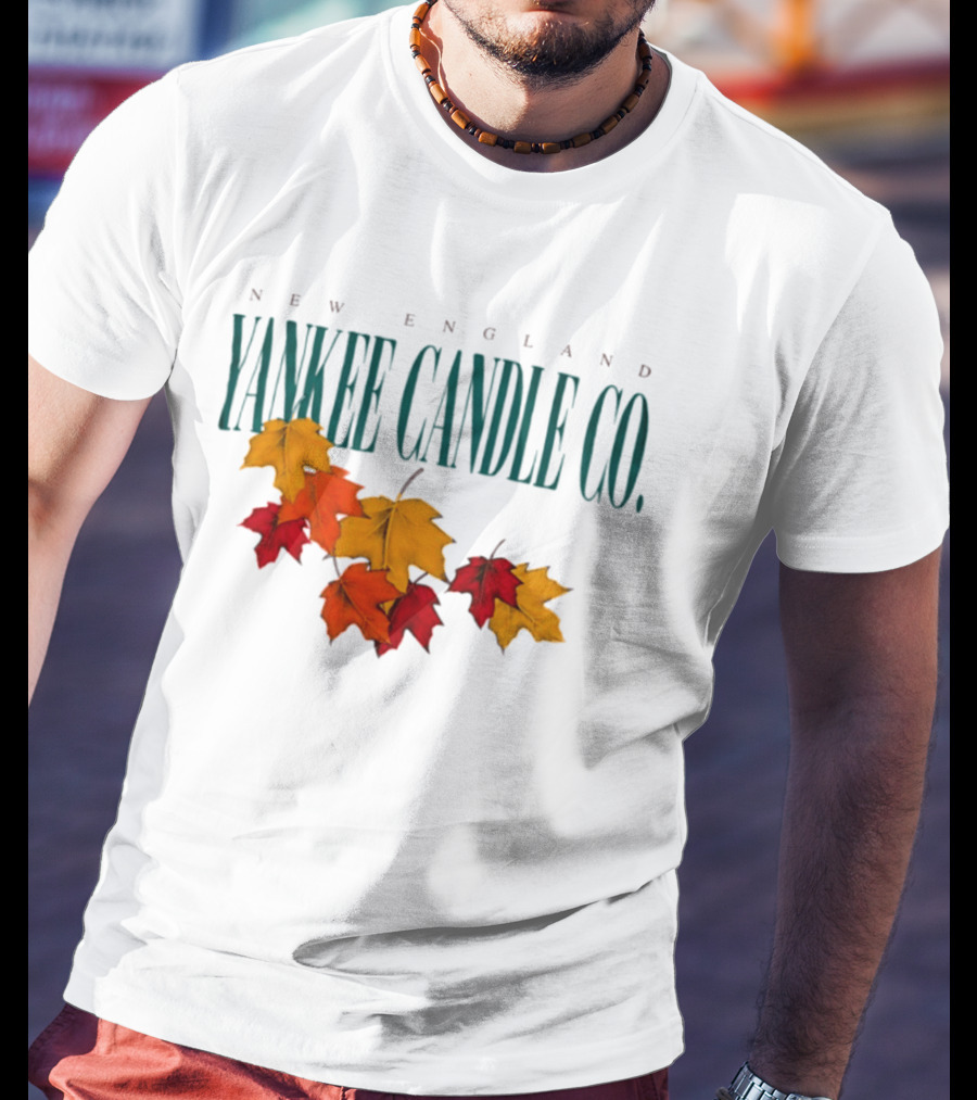 New England Yankee Candle Co Fall Leaves Autumn T-Shirt