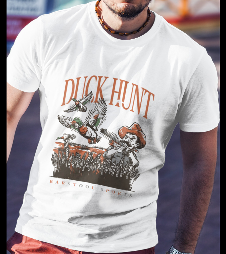 Duck Hunt Cowboy Oklahoma Cowboys Oregon Ducks Barstool Sports T-Shirt