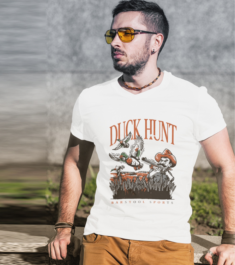 Duck Hunt Cowboy Oklahoma Cowboys Oregon Ducks Barstool Sports T-Shirt