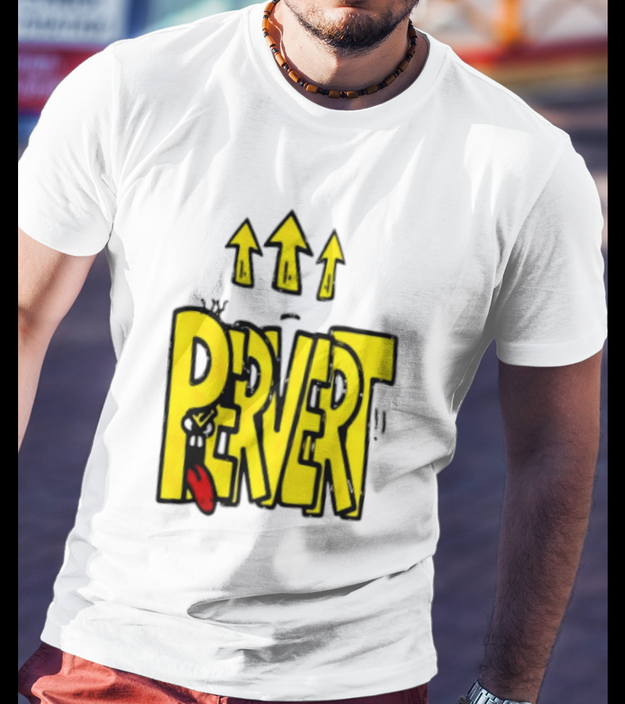 Pervert Urban Edgy Graffiti Arrows Tongue Streetwear T-Shirt