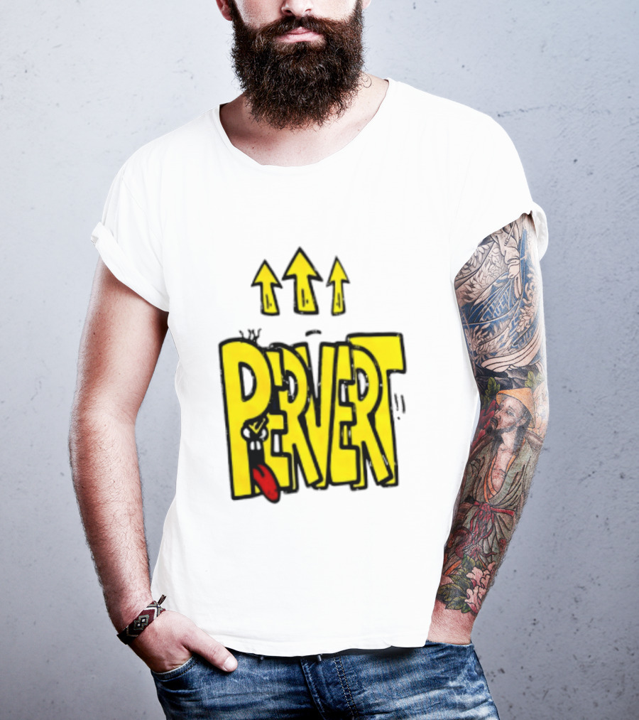 Pervert Urban Edgy Graffiti Arrows Tongue Streetwear T-Shirt