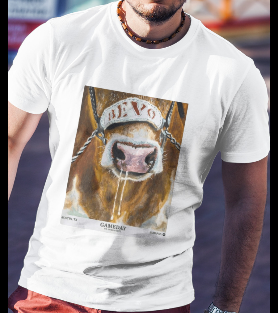 Texas Longhorns Bevo Vs Ohio State Austin TX Gameday 6:30 PM 2026 T-Shirt
