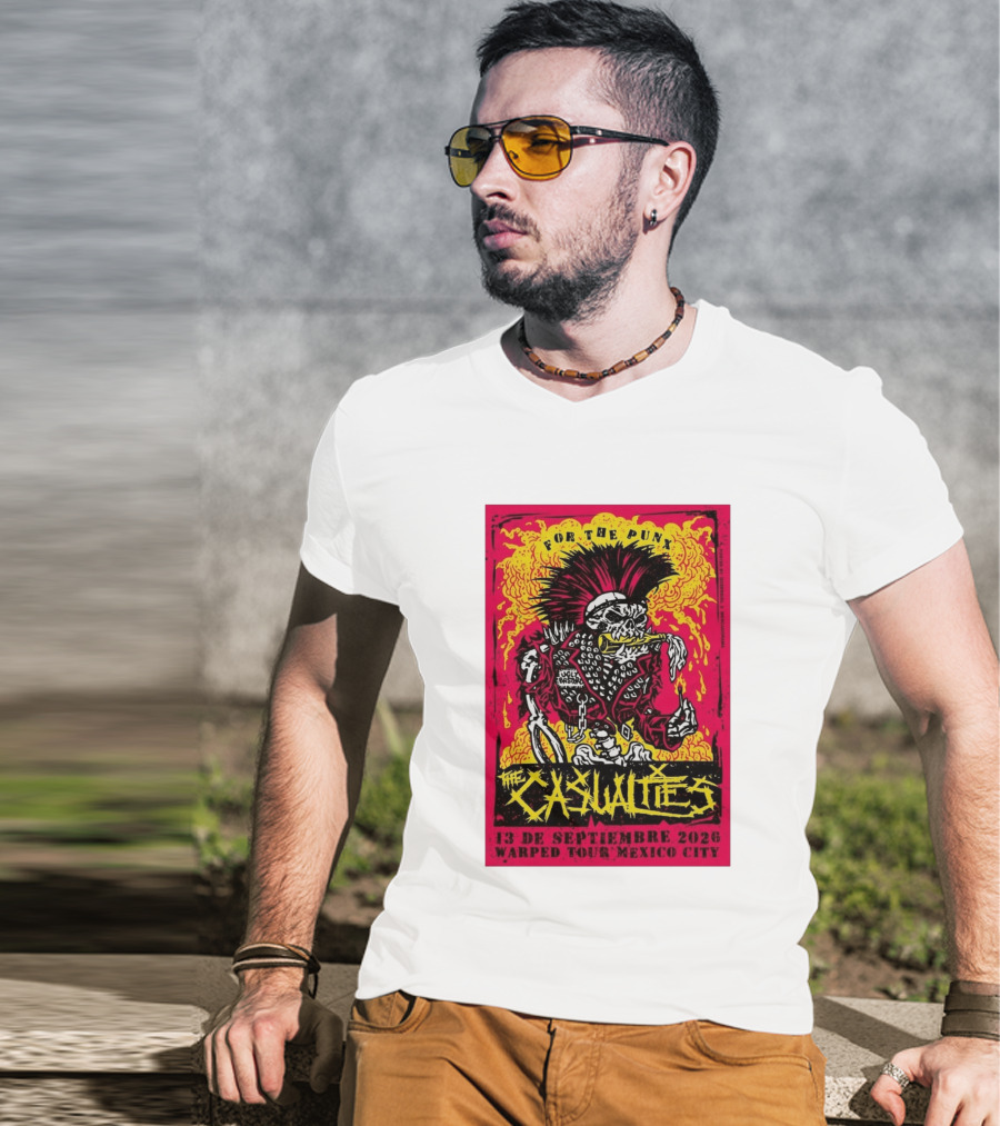 The Casualties Warped Tour Mexico City For The Punx 13 De Septiembre 2026 T-Shirt
