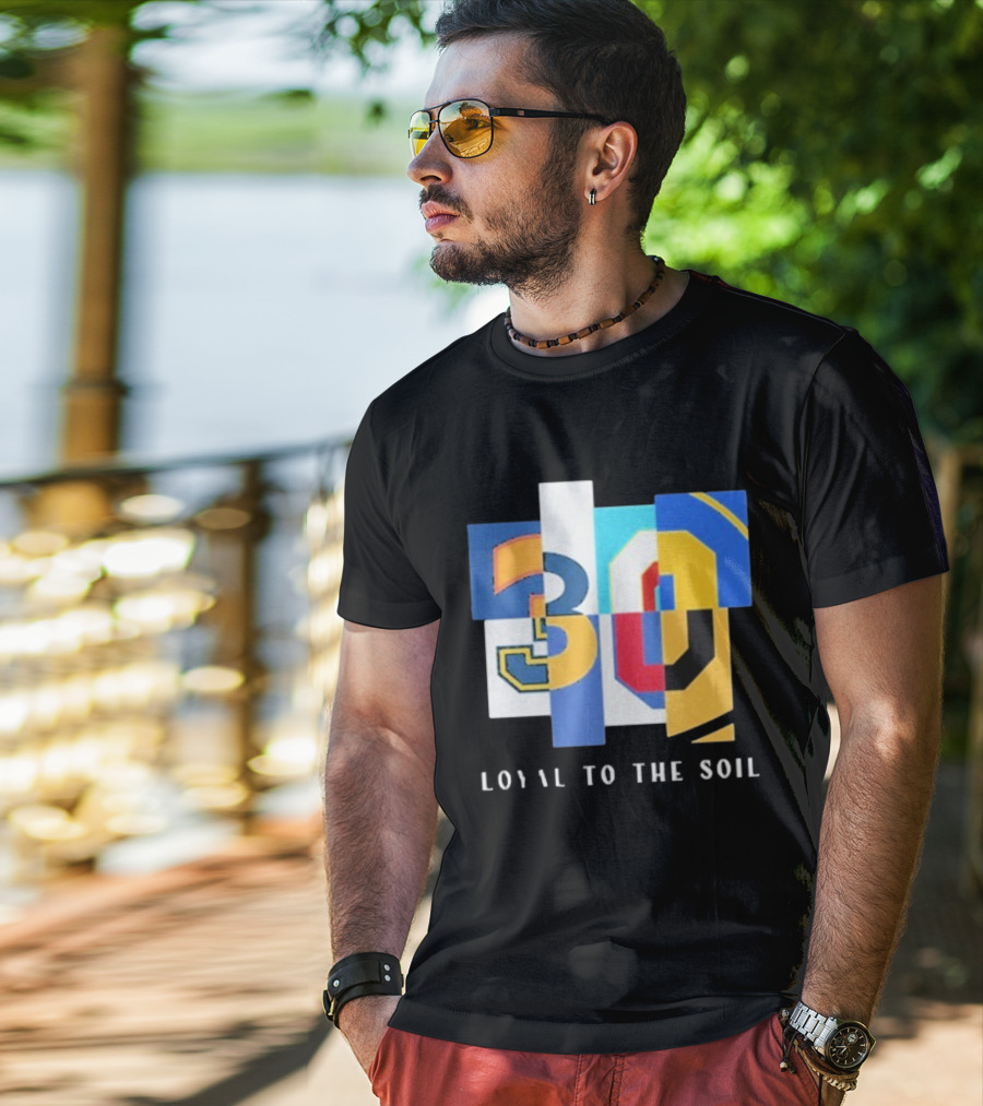 30 Loyal To The Soil Sports-Inspired Patchwork Style T-Shirt