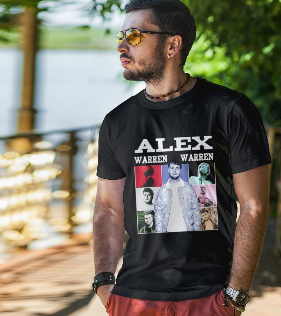 Alex Warren Tour Vintage Collage Style Photography T-Shirt