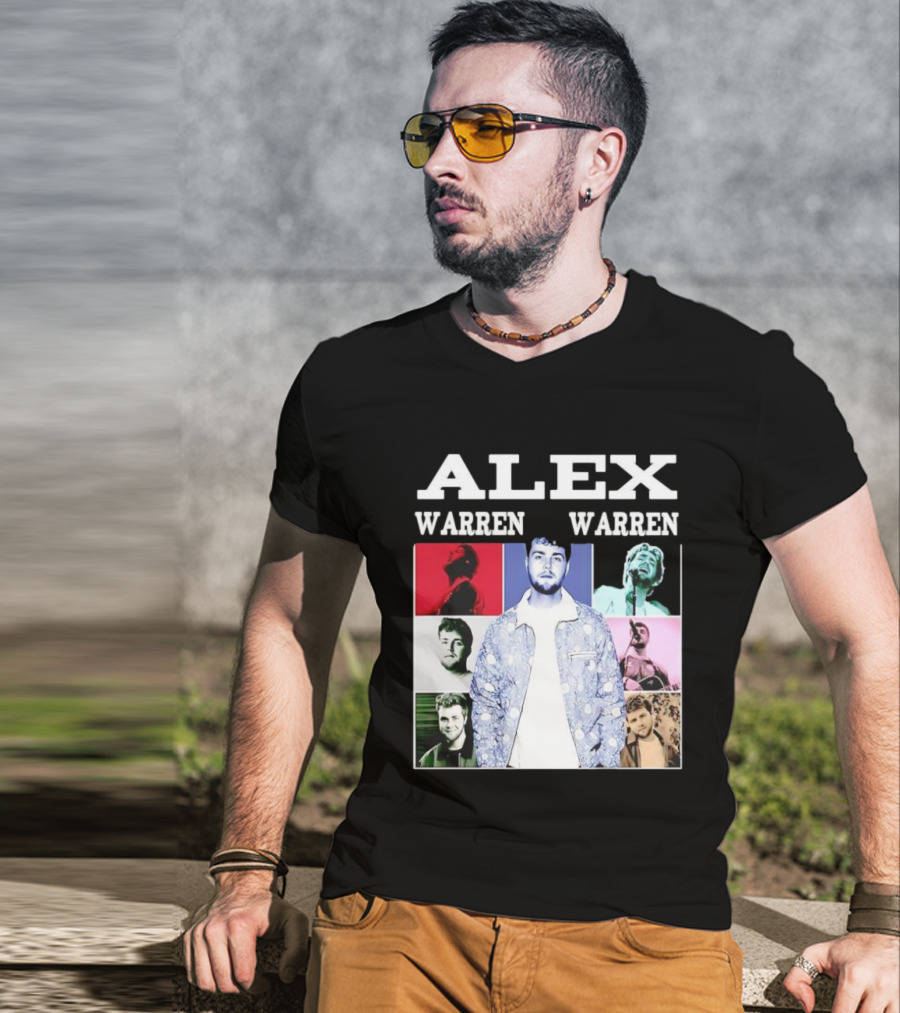 Alex Warren Tour Vintage Collage Style Photography T-Shirt