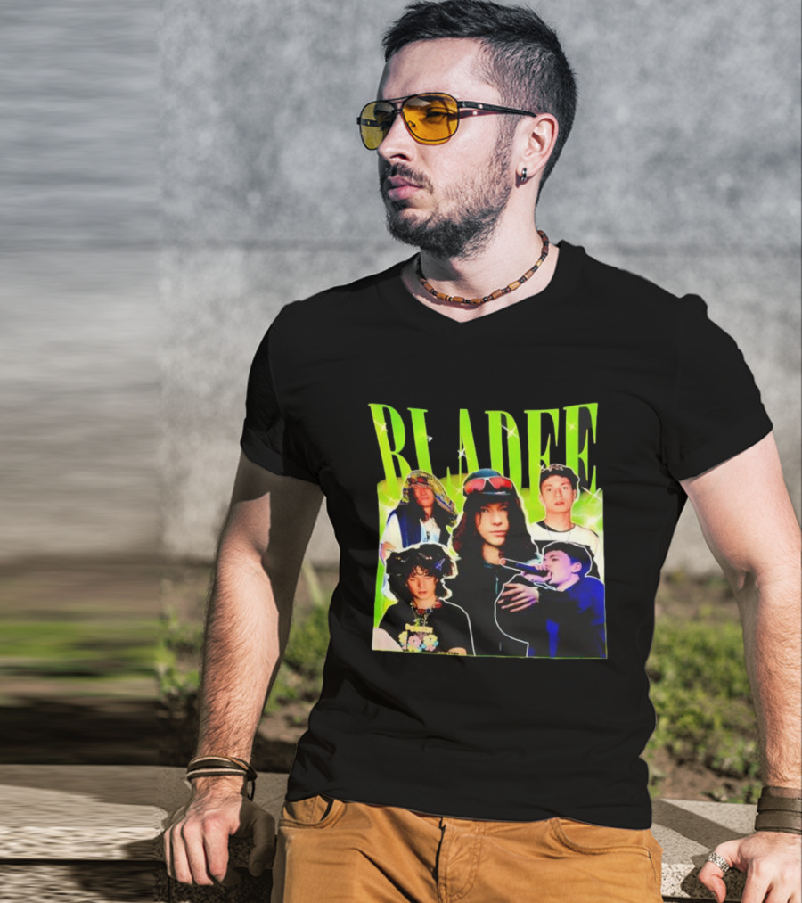Bladee Members Collage With Neon Highlights T-Shirt