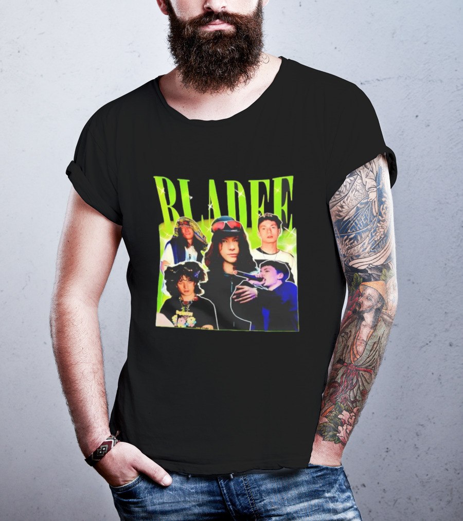 Bladee Members Collage With Neon Highlights T-Shirt