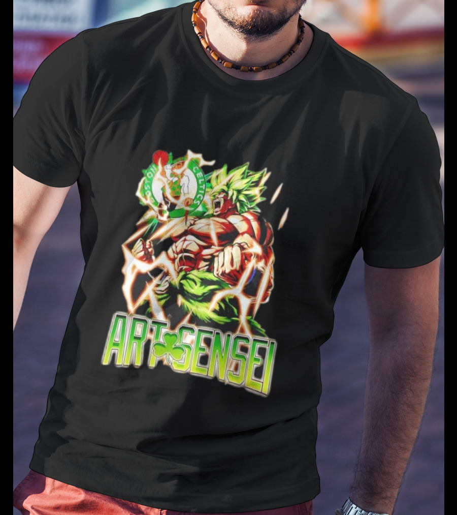 Dragon Ball Z Broly Boston Celtics Art Sensei T-Shirt