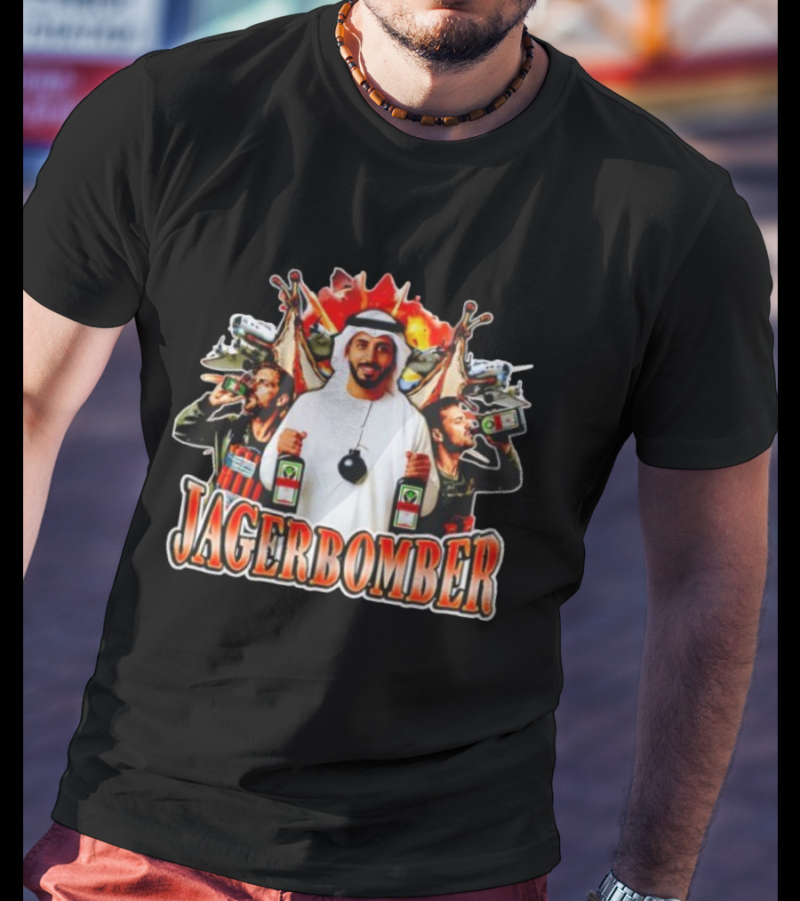 Jagerbomber Jägermeister Drinking Celebration With Middle Eastern Motif T-Shirt