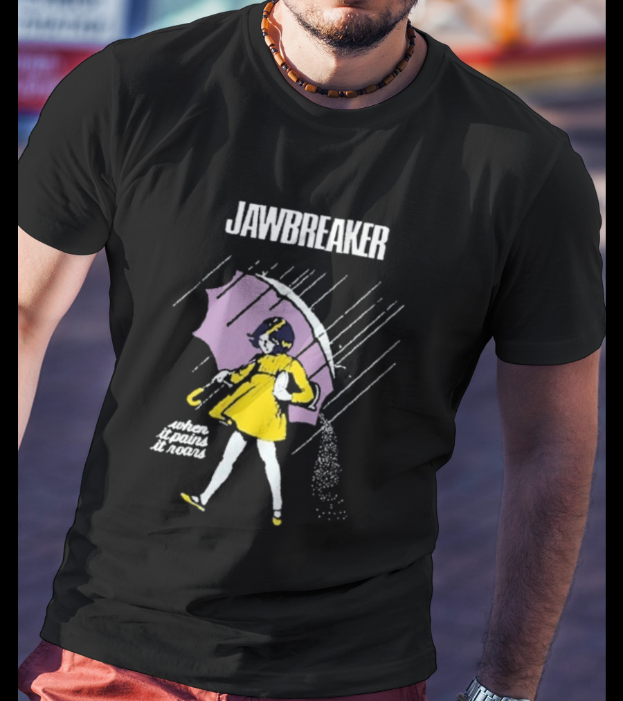 Jawbreaker When It Pains It Roars Umbrella Girl In Yellow Dress T-Shirt