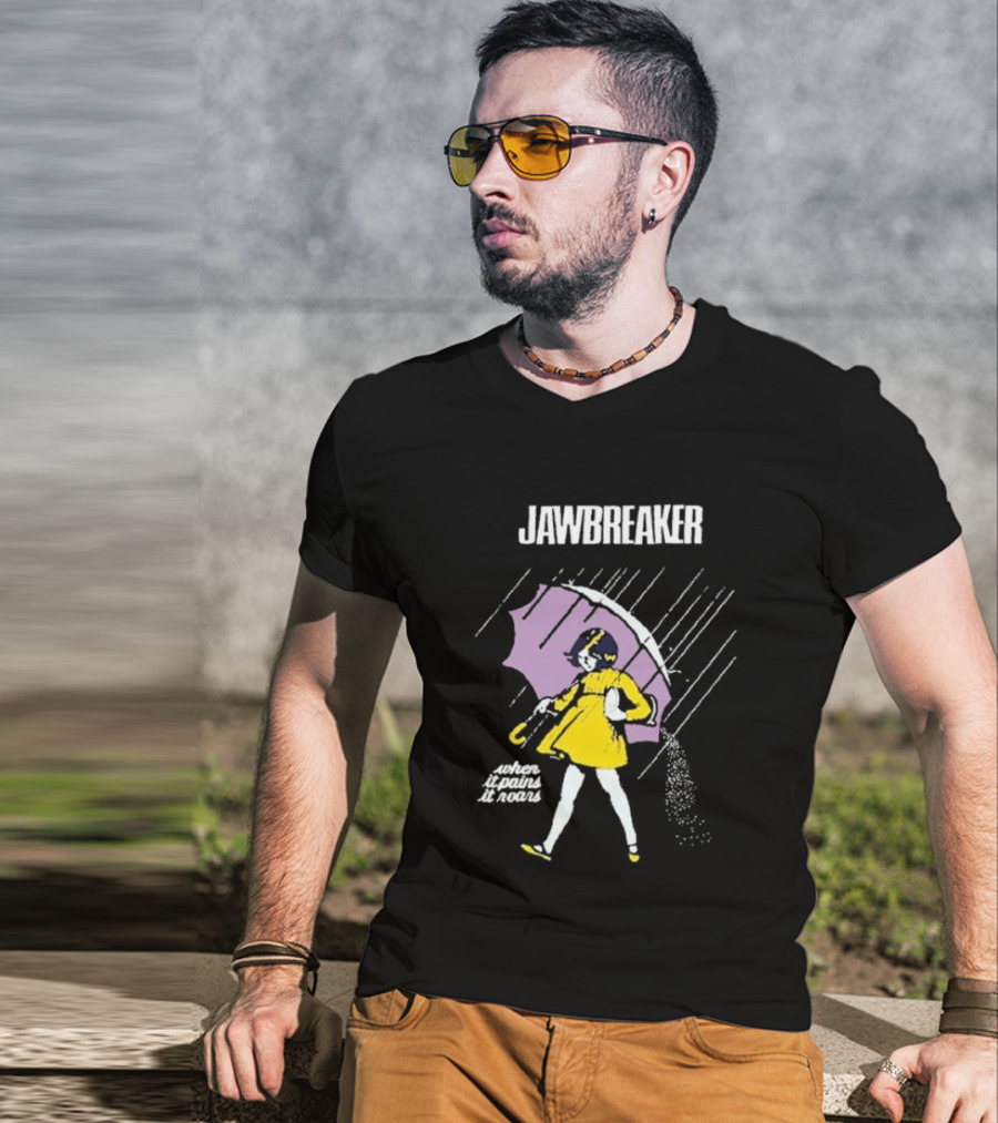 Jawbreaker When It Pains It Roars Umbrella Girl In Yellow Dress T-Shirt