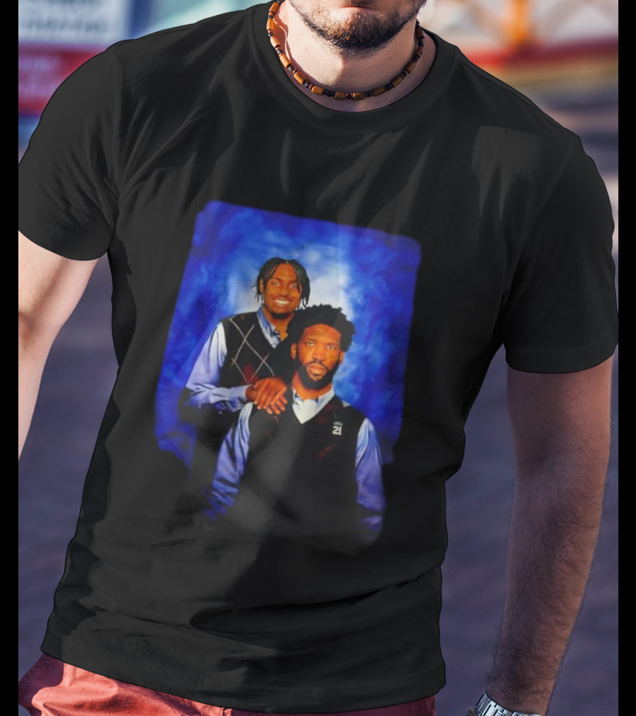 Joel Embiid Tyrese Maxey Philadelphia 21 Brothers 76ers Linen Vest T-Shirt