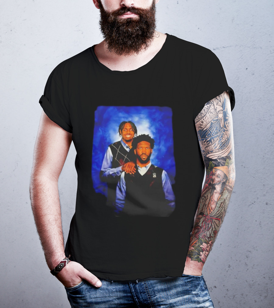 Joel Embiid Tyrese Maxey Philadelphia 21 Brothers 76ers Linen Vest T-Shirt
