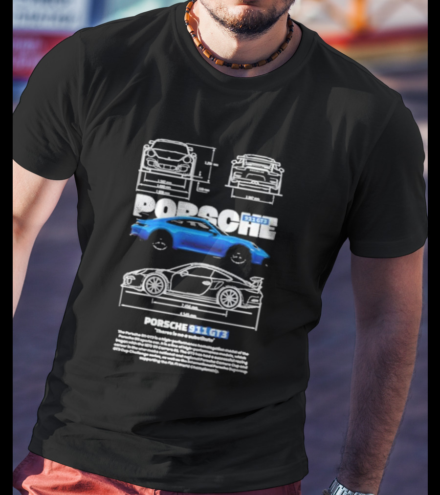 Porsche 911 GT3 Technical Blueprint Racing Excellence T-Shirt