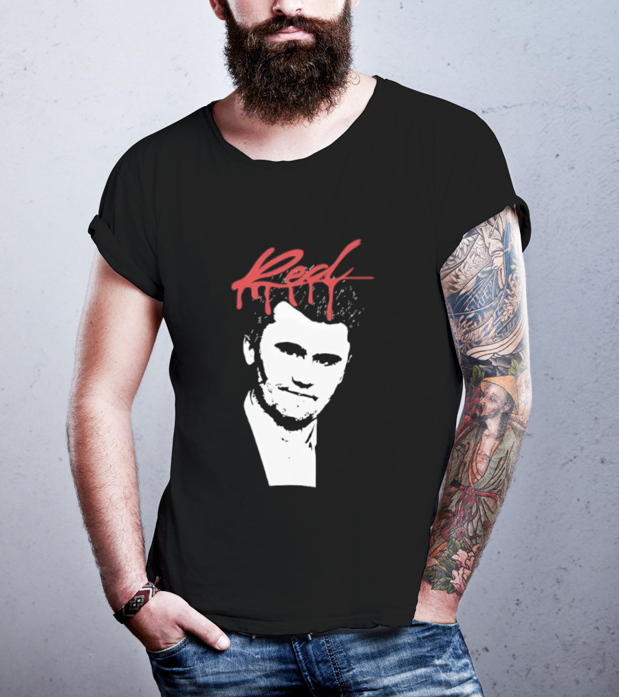 Charlie Kirk Red Signature Portrait T-Shirt
