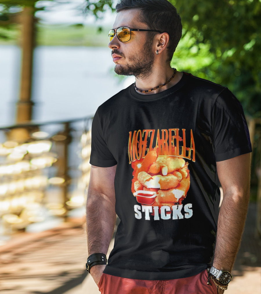 Mozzarella Sticks Cheesy Snack Delight With Dipping Sauce T-Shirt