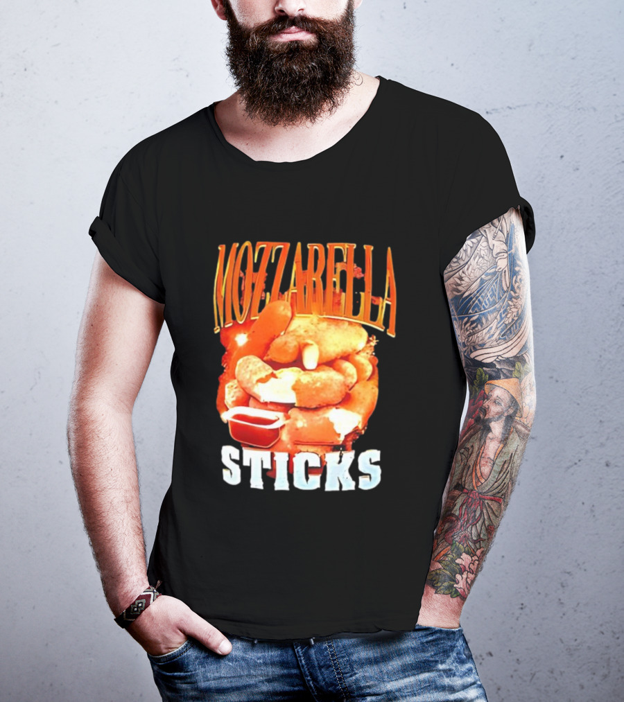 Mozzarella Sticks Cheesy Snack Delight With Dipping Sauce T-Shirt