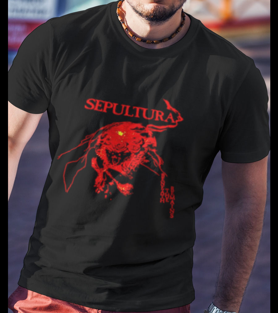 Sepultura Beneath The Remains Skull Artwork Red T-Shirt