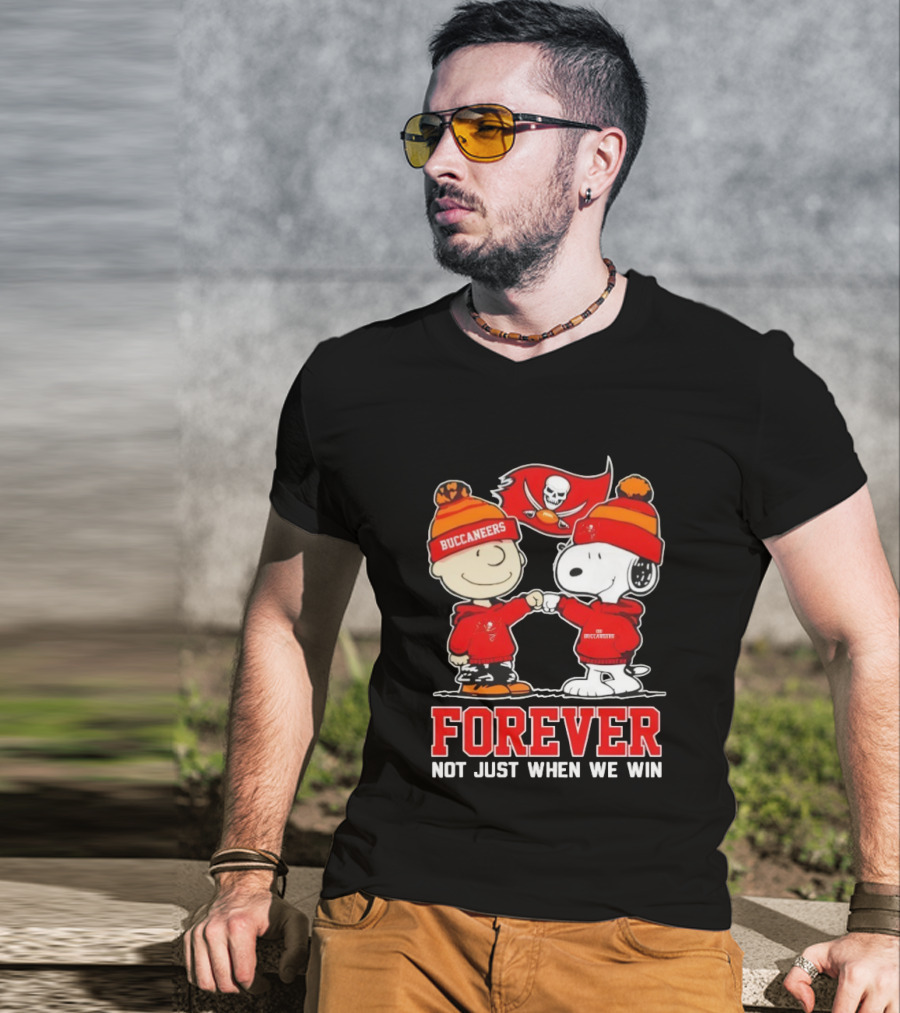 Tampa Bay Buccaneers Charlie Brown Snoopy Forever Not Just When We Win T-Shirt