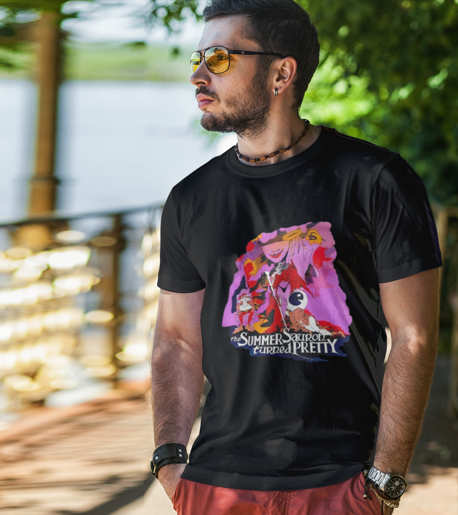 The Summer Sauron Turned Pretty Immerstroy Psychedelic 70s Fantasy T-Shirt