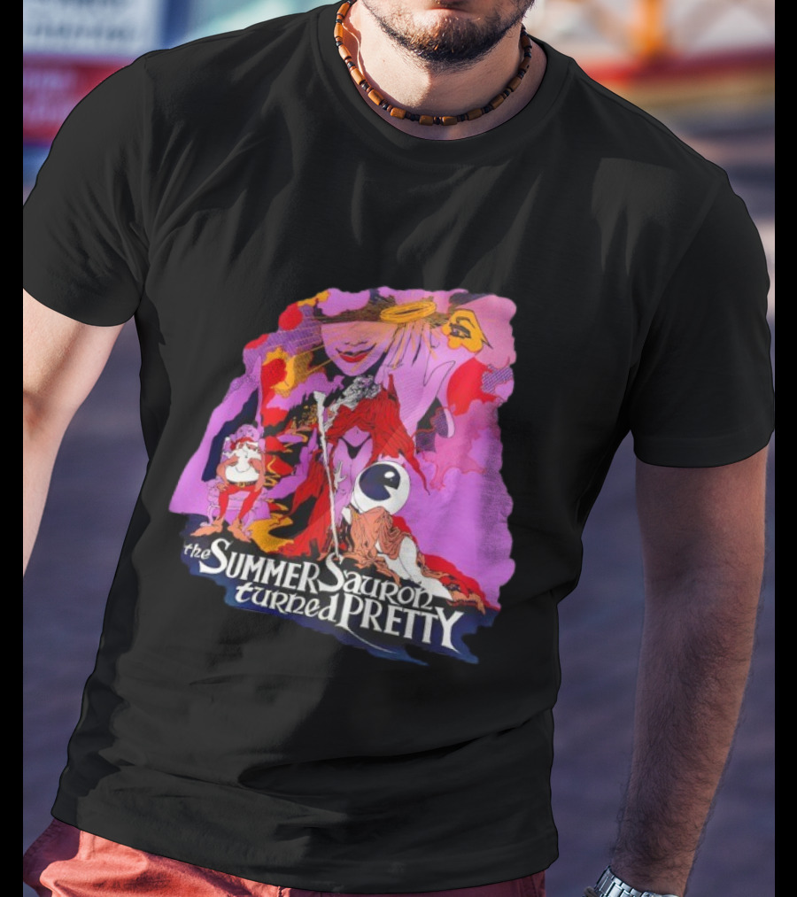 The Summer Sauron Turned Pretty Immerstroy Psychedelic 70s Fantasy T-Shirt